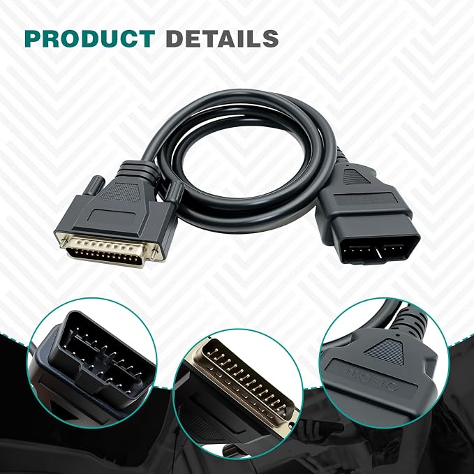5FT OBD2 OBDII Cable Fit for Zurich ZR11 ZR13 ZR15 Scan Tool Code Reader Scanner, Replace 63807 63806 56218 Diagnostic Scan Tool Cord