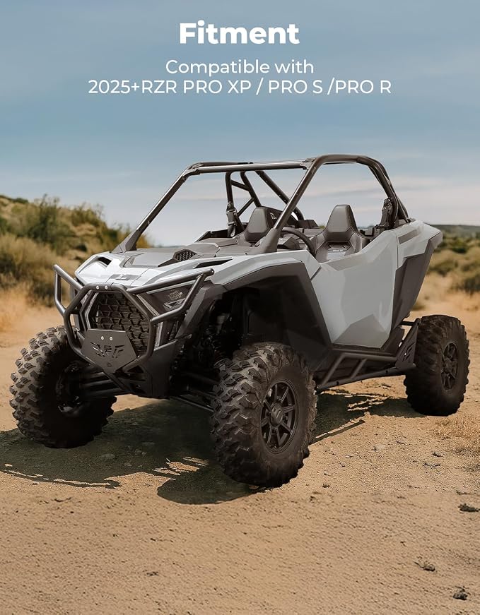 KEMIMOTO Front Bumper Compatible with 2025 2026 RZR PRO XP | Designed for Easy Installation, Improved Visibility, and Rust Resistance. Direct Replacement for #2890388-458,2890388-293