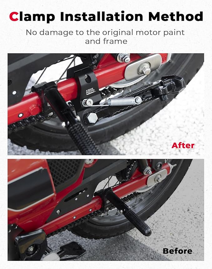 KEMIMOTO CT125 Side Stand Kickstand Extension - Adjustable Height （7.09" - 9.45"） - Compatible with CT125 Trail 125 2021 2022 2023 2024 2025 2026