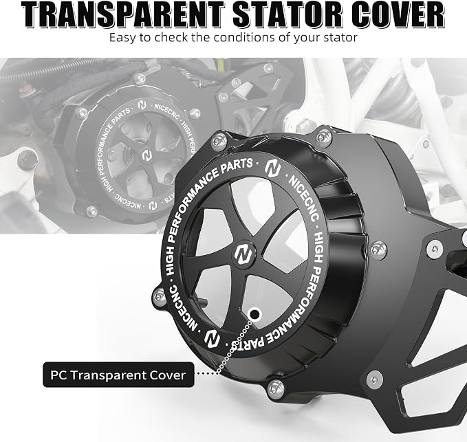 NICECNC Sprocket Protector Engine Crankcase Guard Compatible with Yamaha Blaster 200 YFS200 1988-2006, See Fitments, Replacement for 2XJ-15411-00-00 Black