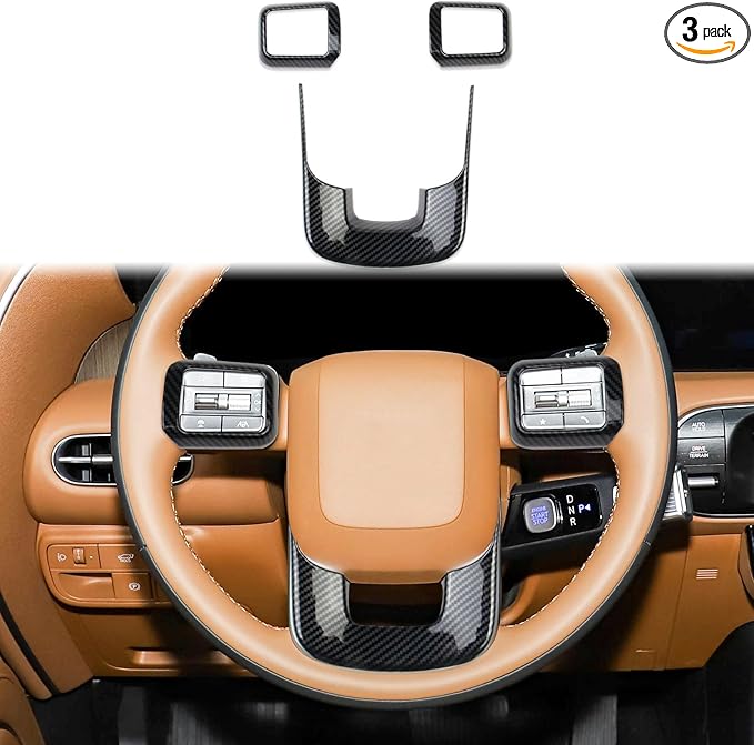 Korlot Carbon Fiber Style Steering Wheel Cover Trim Accessories for 2026 Hyundai Palisade