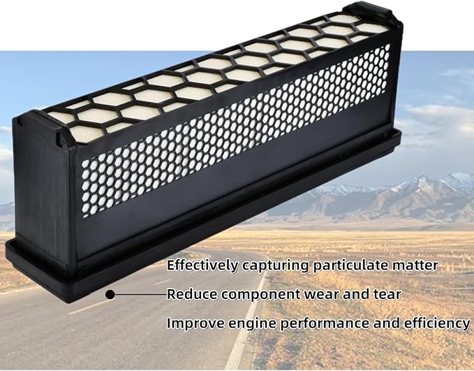 High Flow Engine Air Filter with P609422 Air Filter with Activated Carbon Compatible with Freightliner Cascadia 2008-2017,122SD 2014-2016,Coronado 2010-2016 Replaces AF27879 P609422