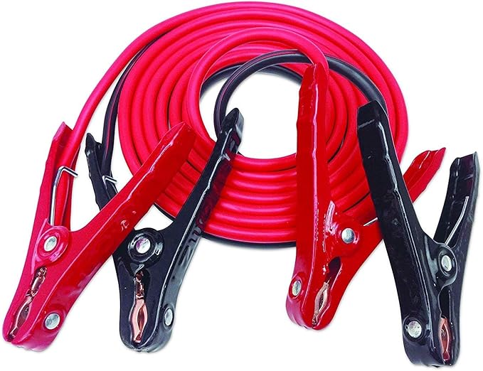 Justin Case Heavy-Duty Jumper Cables for Car, Includes 8 Gauge Wire Conductor 12' Car Jumper Cables & 365 Day Roadside Assistance