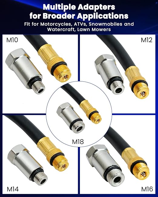 SIXIWANZI 13 Piece Engine Compression Tester Kit, 0-300 PSI Compression Tester Automotive with Spark Plug Tester, Small Engine Compression Tester with M10 M12 M14 M16 M18