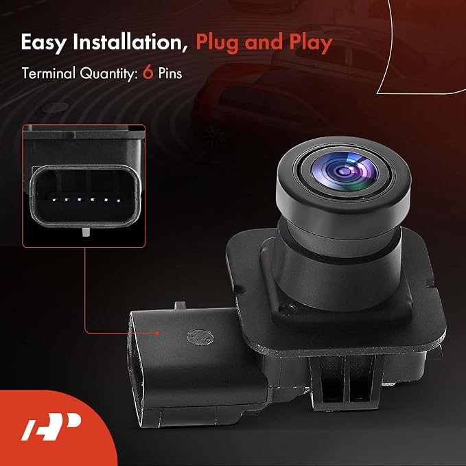A-Premium Park Assist Camera Rear View Backup Reverse Camera Compatible with Select Ford Models - 2015 2016 2017 2018 2019 Transit-150/Transit-250/Transit-350/Transit-350 HD - Replace# CK4Z19G490A