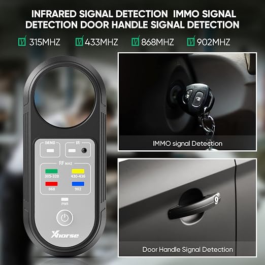 Xhorse Remote Key Frequency Tester Tool, 2024 XDRT20 Remote Tester 315/433/868/902Mhz Infrared Signal Detection