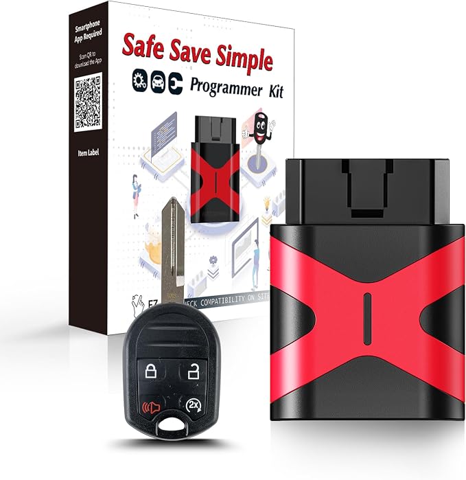 Programmable Keyfob, Replacement Car Keys and Fob DIY Programmer Kit for 2011-2015 Ford F150 F250 F350 Fusion Explorer Fiesta Remote Star CWTWB1U793