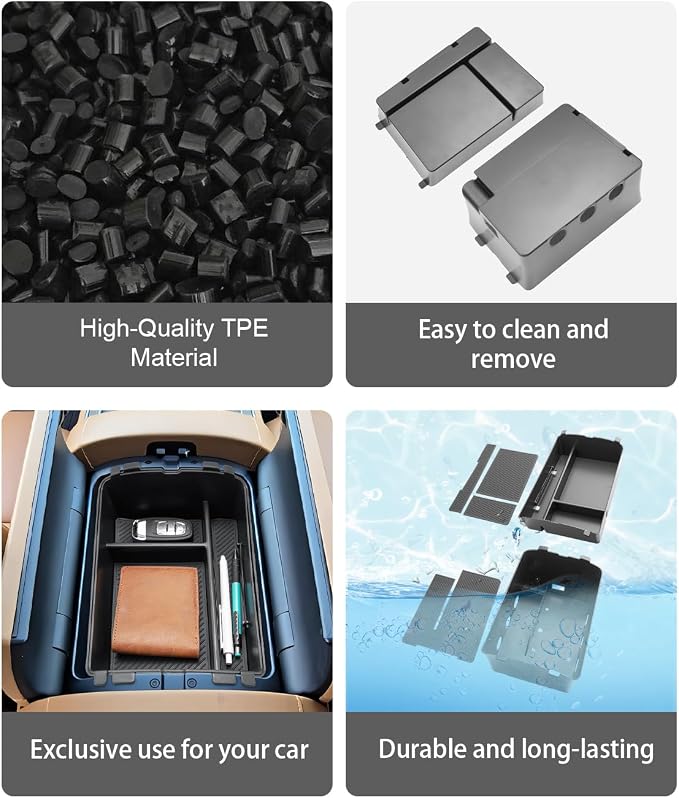 CDEFG for 2026 Hyundai Palisade Center Console Accessory Dual Organizers | for 2026 Hyundai Palisade Accessories Middle Console Double -Tray Armrest Storage Box,Only for 7-Seats w/Split Armrest