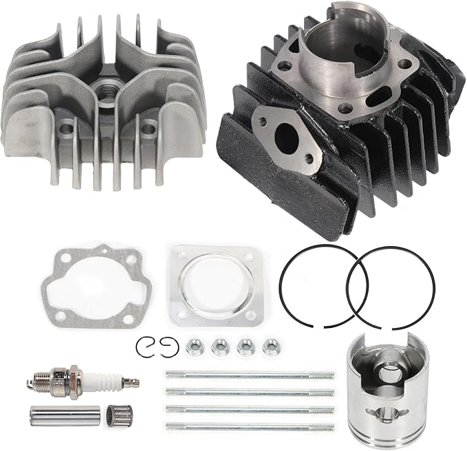 SCITOO Cylinder Piston Gasket Top End Rebuild Kit for Suzuki for ALT50 1983 1984, for Suzuki for Quadmaster 50 LTA50 2x4 2002 2003 2004 2005 41mm 49cc 11210-04012-0F0 11111-04001 12140-16B10