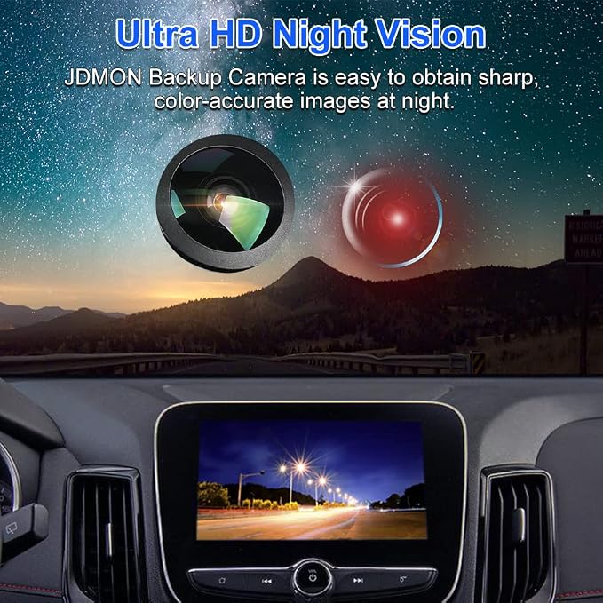 JDMON Backup Camera Replacement for 2007-2013 Chevy Silverado 1500/GMC Sierra 1500, 2011-2014 Silverado 2500 3500/Sierra 2500 3500 Reverse Park Assist Camera Replacement for 20837341 20986601 23146157