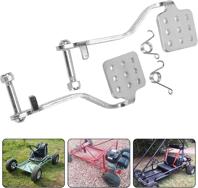 GREHUA Go Kart Brake Kit Compatible with Manco 9598 9597 Carter Yerf Dog, Mechanical Disc Brake Caliper with Go Cart Pedal kit for Predator 212 196cc 6.5hp Go Kart Parts with Bracket