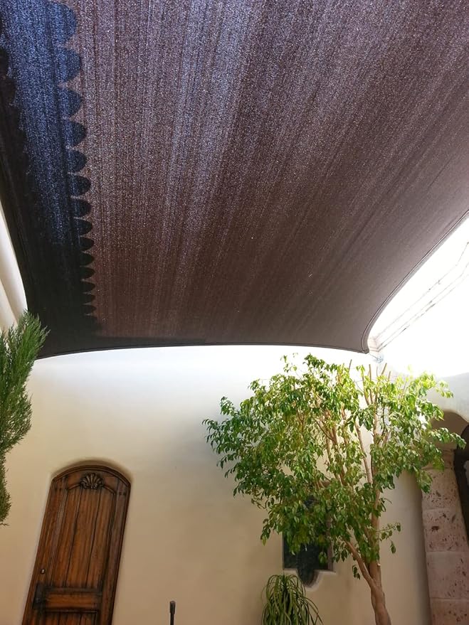 Shatex 90% 8x15ft Sun Shade Fabric for Pergola Cover Porch Vertical Screen, Black