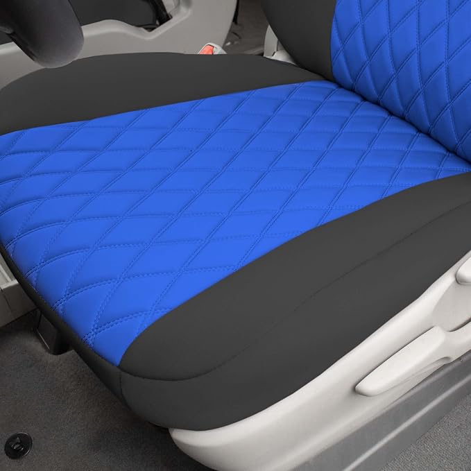 FH Group Custom Fit Car Seat Covers Specifically Made for 2011-2020 Toyota Sienna 7-8 Seater with Ultraflex Neoprene Water Resistant Automotive Seat Covers - Front Set Blue