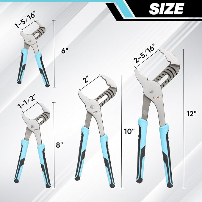 SHALL Groove Joint Pliers & Wrench Set
