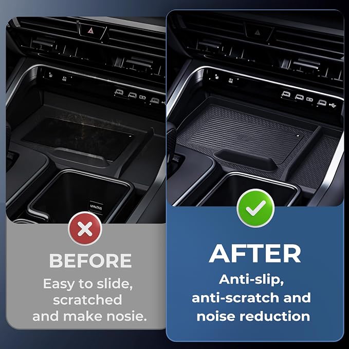 Wireless Charging Protective Mat for Lexus TX TX350/TX500h/TX550h+ 2026 2025 2024, Interior Accessories Center Console Wireless Charger Cover Pad for 2024-2026 TX 350/550h/550h+, Black