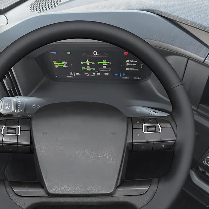 MEWANT Hand Sewn Steering Wheel Cover Wrap for Volvo VNL VNR FM FH 2017-2025 Steering Wheel Accessories for Volvo FM