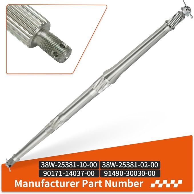 Rear Axle Shaft With Nuts For Yamaha Tri-Z YTZ250 1985-1986 Banshee 350 YFZ350 1987 1989-2006 38W-25381-10-00 38W-25381-02-00