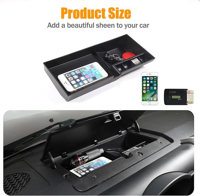 Dashboard Storage Tray Dash Storage Box Compatible with Toyota FJ Cruiser 2007-2021,Center Console Organizer Interior Accessories