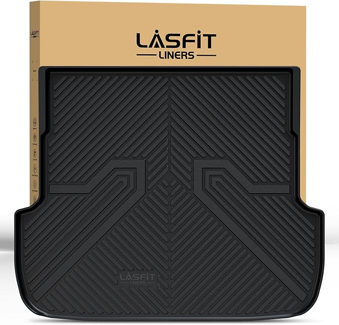 LASFIT Cargo Tray Liner for Subaru Outback 2020-2025 Trunk Mat, All Weather TPE Custom Fit Easy Clean Durable No-Curling Cargo Mat for Outback 2025 2024 2023 2022 2021 2020 Trunk Tray Liner, Black