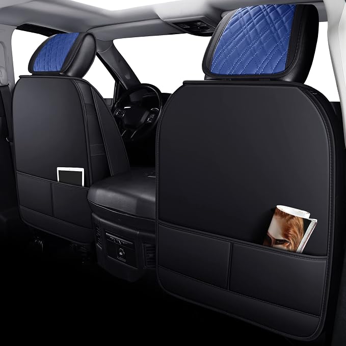 YIERTAI Car Seat Covers for Dodge Ram Fit 2009-2026 1500 2010-2026 2500 3500 Classic Bighorn Longhorn Laramie Tradesman Truck Blue Full Set