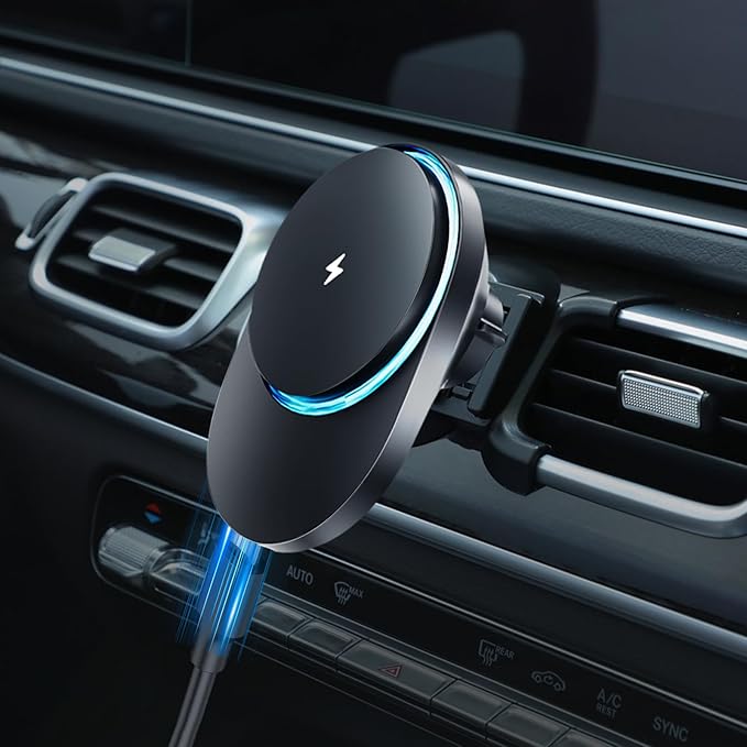 CLEC for Mercedes-Benz GLE-Class 2020-2026 GLS-Class 2020-2026 Magnetic Wireless Charger Car Phone Holder Mount for Mercedes-Benz Car Phone Holder 15W Fast Charging Car Phone Holder Wireless Charger