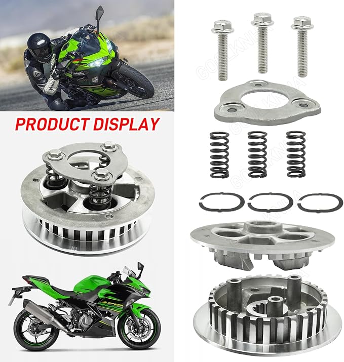 Clutch Kit & Inner Hub & Outer Pressure Plate Gasket for Kawasaki Ninja 400 EX400 Z400 ER400 2018-2024 OEM# 13087-0585 13187-0033 11061-1253
