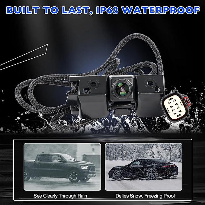 Rear View Backup Camera for 2014 2015 Chevy Silverado Cheyenne & GMC Sierra 1500/2500/3500 HD, Replaces OEM 22803702 23306741 590082, Reverse Back Up Camera, Plug and Play