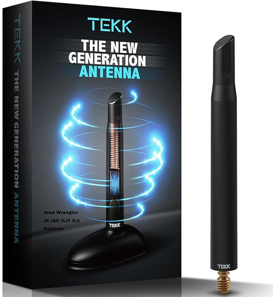 TEKK Short Antenna Compatible with 08-2009 Jeep JT JLU/Designed for Optimized FM/AM Reception / 4.8 Inches