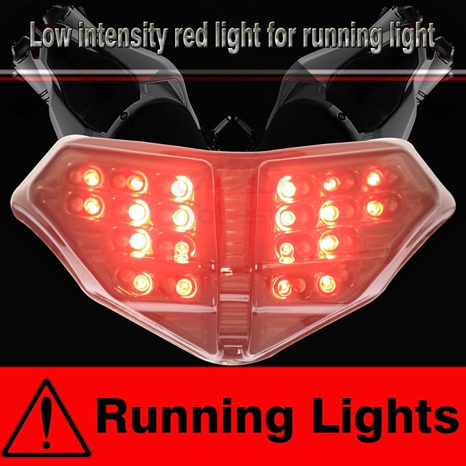 Taillight - Integrated LED Tail Brake Turn Signal Light Compatible with DUCATI 848 EVO 1098 1199 2007 2008-2014 (Black)