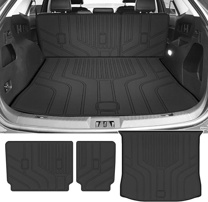 Cartist Cargo Mat Compatible with Ford Edge 2015-2024 Accessories Cargo Liner TPE All Weather Anti-Slip Odorless