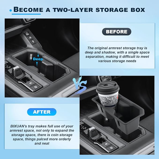 BIXUAN 2026 RAV4 Cup Holder Insert For 2026 Toyota RAV 4 Rear Row Seat Cup Holder Silicone Drink Cup Holder Liner Waterproof Anti-Slip No Rattling Easy to Clean 2026 RAV 4 Accessories