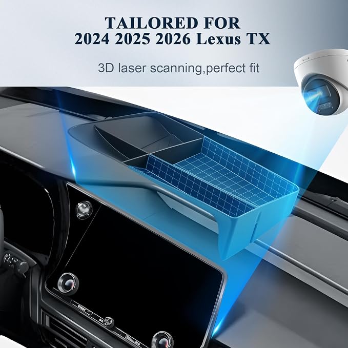 BIBIBO for 2024 2025 2026 Lexus TX350 Dash Storage Tray 2024-2026 Lexus TX350/TX350h/TX450h+/TX500h Screen Organizer TX350 Touchscreen Organizer Tray 2026 TX Center Console Organizer