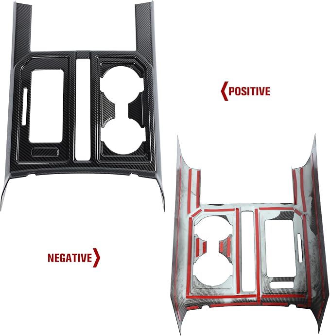 JeCar for F150 Carbon Fiber Interior Center Console Gear Shift Cup Holder Panel Trim Cover for 2015-2020 Ford F150 Interior Accessories