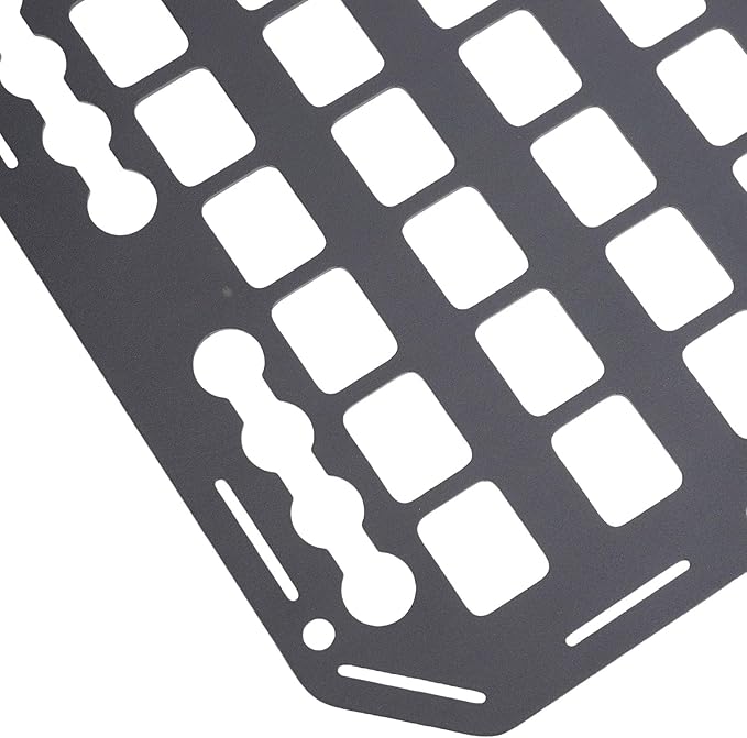 Molle Panel for Truck, 432 x 311 x 2mm Aluminum Side Bed Storage Panel Cargo Storage Organizer Tools Rack for Sedans SUVs Pickups RVs Trailers, Accessories