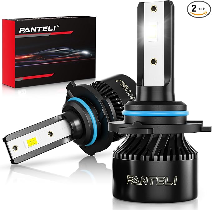 𝟗𝟎𝟎𝟔/𝐇𝐁𝟒 Bulbs 800% Brighter 34000LM 6500K Cool White, Backup 1:1 Design with Cooling Fan, Plug and Play Quick Install Off Road Lights, Pack of 2