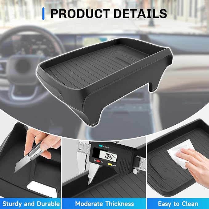 SXCY for 2025 2026 VW ID.4 Dashboard Organizer Tray for 2020-2025 2026 Volkswagen ID.4 Accessories Screen Back Console Tray 2022 2023 2024 2025 2026 VW ID.4 Behind Dash Console Organizer