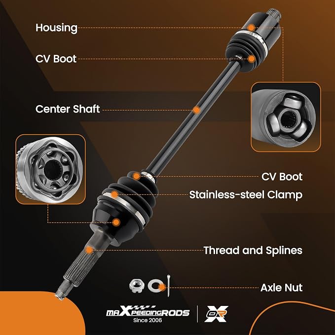 maXpeedingrods Rear CV Axle Shaft for Polaris Ranger 570 2015, for Ranger Crew 1000 2015-2017, for Ranger Crew 570 2015, for Ranger Crew 900 2014-2016 1332947 1332654 1332861
