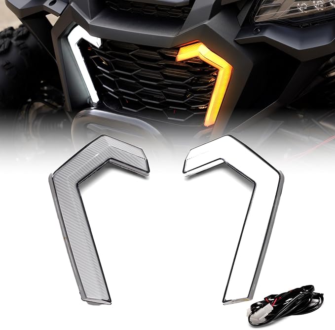 HAKA TOUGH Turn Signal Fang Lights for Honda Talon 1000/1000R/1000X 4 Accessories 2022-2024, Front Grille Accent lights for Talon 1000 Signature lights Grill Lamps Turn Signal, 2PCS