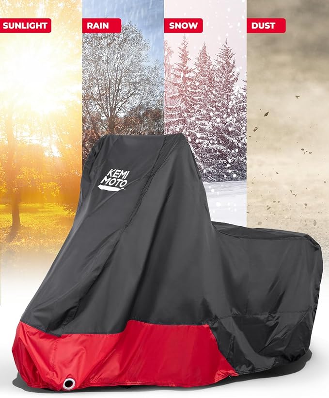 KEMIMOTO Heavy Duty 420D Weatherproof Motorcycle Cover Compatible with CT125 Trail 125 Hunter Cub Outdoor Indoor All Weather Protect from Dust Sunlight Rain Covers