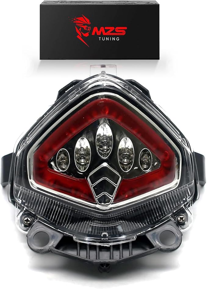 MZS Motorcycle Tail Light, LED Integrated Turn Signal Blinker Clear Compatible with CBR500R CBR 500R CB500F CB500X 2013-2015