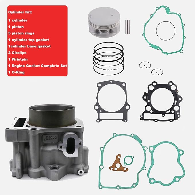102MM Cylinder Piston Top End Rebuild Kit Compatible with yamaha Raptor 660R Grizzly 660