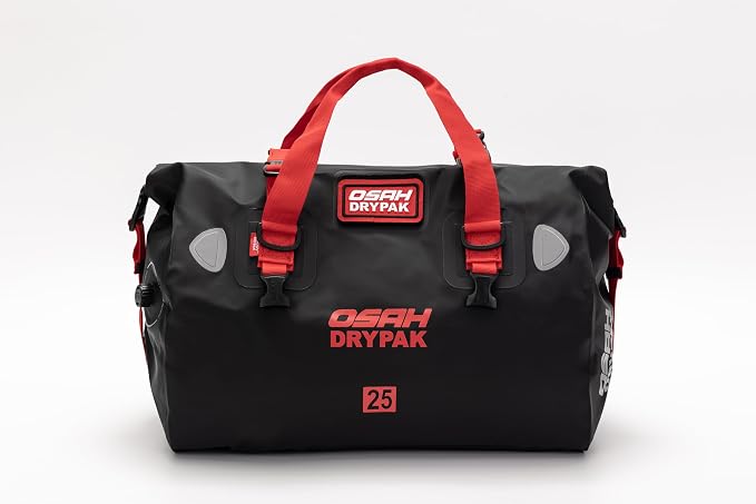 Waterproof Duffel& Luggage Bag - Motorcycle Dry Bag Tail Saddle Bags with Roll Top Closure,Large Storage Space,for Camping, Kayaking, Fishing & Traveling(SkyBlack, 25L)