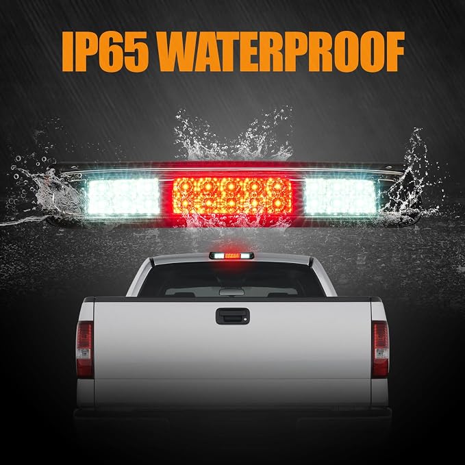 Third 3rd Brake Light LED for 2004 2005 2006 2007 2008 Ford F150, High Mount Rear Brake Lights Assembly for 04-08 F-150, Waterproof Center Cab Cargo Lamp Stop Light