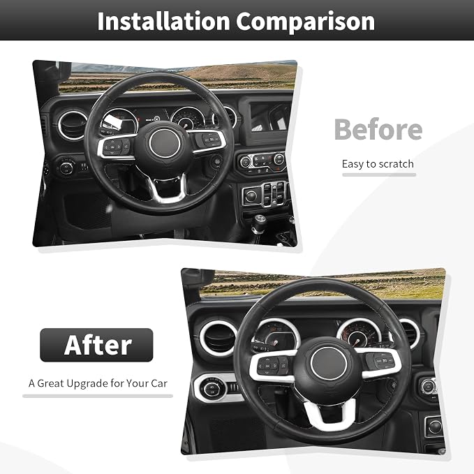 21PCS White Interior Trim Kits Fit for 2018-2023 Jeep Wrangler JL JLU & Gladiator JT 4Door Interior Decor Accessories Dashboard AC Headlight Switch Roof Speaker Inner Door Bowl Steering Button Frame