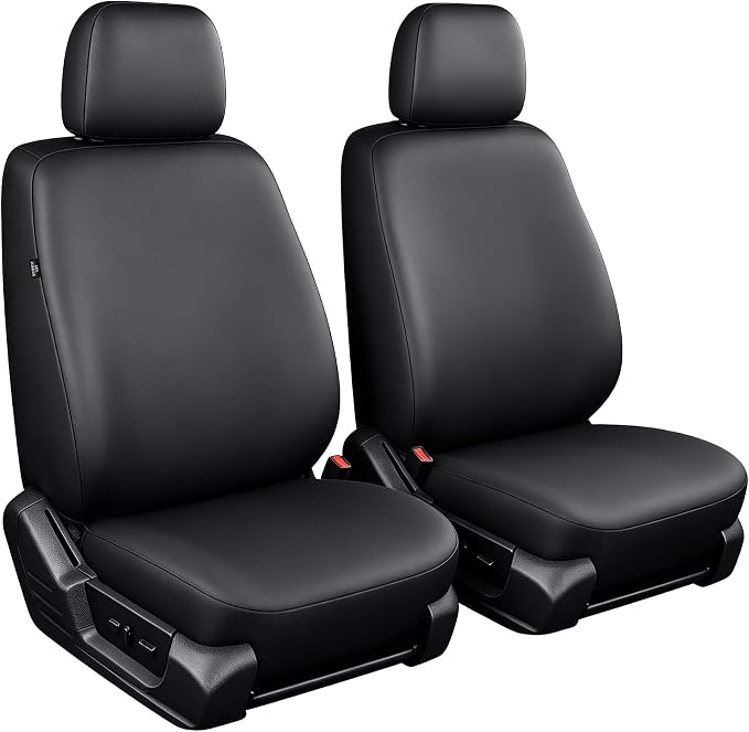 Car Seat Covers Fit for Nissan Rogue Altima Sentra Versa: Faux Leather Front Seat Covers Waterproof Automotive Seat Protector(2 Seats Black)