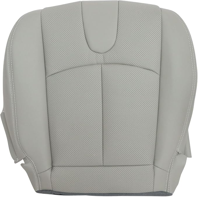SecosAutoparts Front Driver & Passenger Side Bottom Replacement Seat Covers Gray Microfiber Leather Compatible with Infiniti G37 2008 2009 2010 2012 2013
