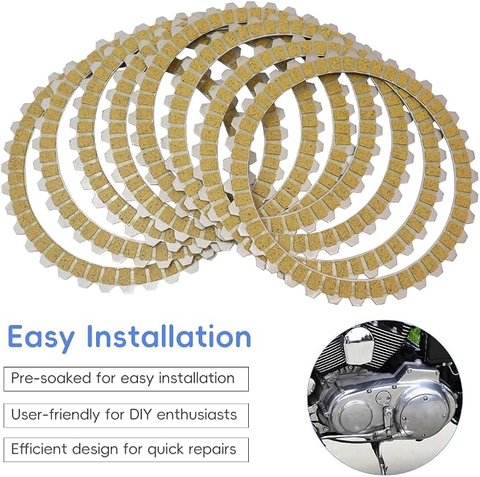 Clutch Kit & Clutch spring plate & Primary Cover Gasket Compatible with Sportster 1200 XLH1200 XL1200 1991-2003 OEM# 34955-04 37911-90 37913-90 37977-90 34955-89 25263-90FM