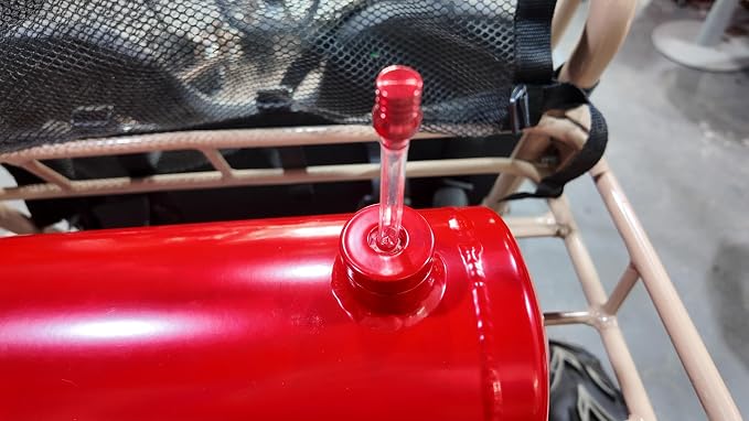 Red Gas Tank / Fuel Tank Aluminum Cylinder 6 x 20" Center Fill 2 1/8 Gallon For Golf Cart ,Motorcycle ,Dune Buggy ,mini bike ,go kart