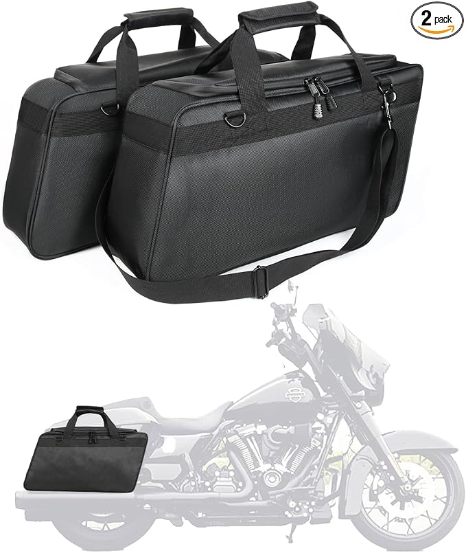 Motorcycle Saddlebag Liner Bags Hard Saddle Bags Insert Storage Bag 1680D Oxford Harley Luggage Bags Fit for Harley Touring Electra Glide Road Glide Street Glide Road King 1993-2025 (1 Pair)