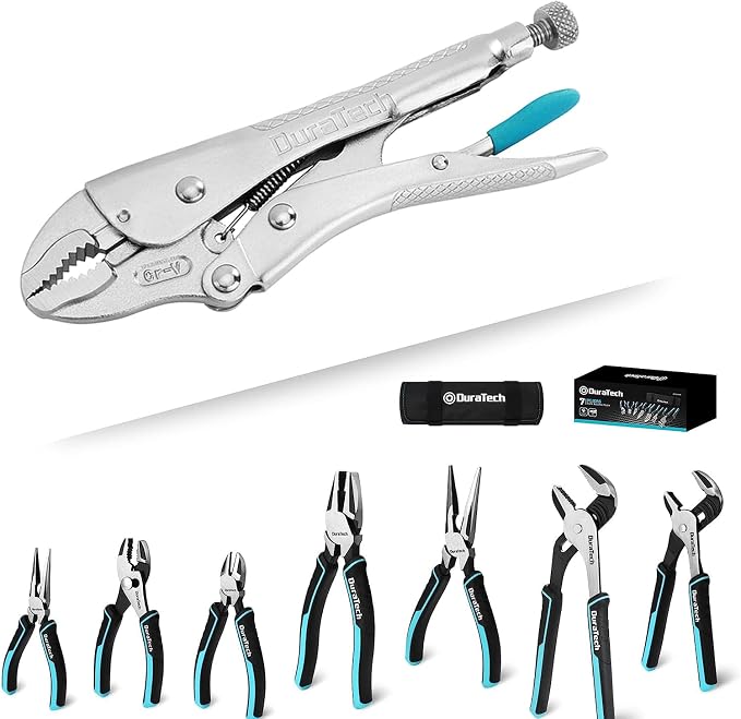 DURATECH 10-Inch Locking Pliers & DURATECH 7-Piece Pliers Set